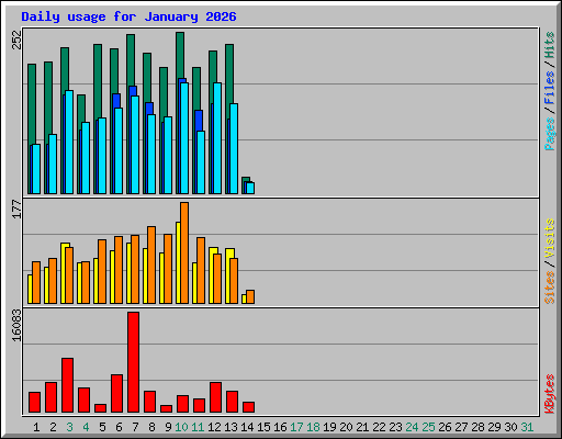 Daily usage for January 2026