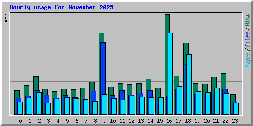 Hourly usage for November 2025